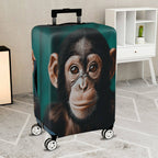 1-Piece Animal Jungle Face Ears Unique Creative  Suitcase Luggage Cover, Stretch Protective Sleeve