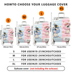 1-Piece Unicorn  Pink Blue Cute Pattern Decorative  Suitcase Luggage Cover, Stretch Protective Sleeve