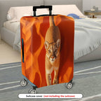 1-Piece Wildlife Animal Desert Landscape Orange Nature Stylish  Suitcase Luggage Cover, Stretch Protective Sleeve