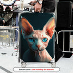 1-Piece Abstract Cat Ear Artistic Unique Creative Stylish  Suitcase Luggage Cover, Stretch Protective Sleeve