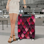 1-Piece Red Pink Geometric Abstract Modern Stylish  Suitcase Luggage Cover, Stretch Protective Sleeve