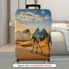 1-Piece Desert Camel Sunset Scenic Nature Artistic  Suitcase Luggage Cover, Stretch Protective Sleeve