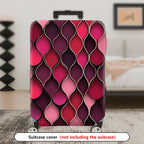 1-Piece Red Pink Geometric Abstract Modern Stylish  Suitcase Luggage Cover, Stretch Protective Sleeve
