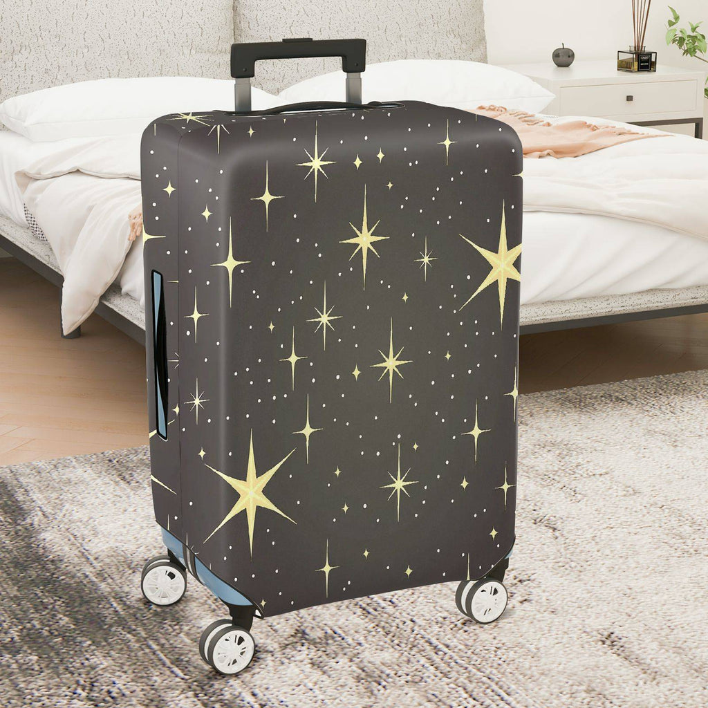 1-Piece Starry Night Sky Cosmic Galaxy Starburst Sparkle  Suitcase Luggage Cover, Stretch Protective Sleeve
