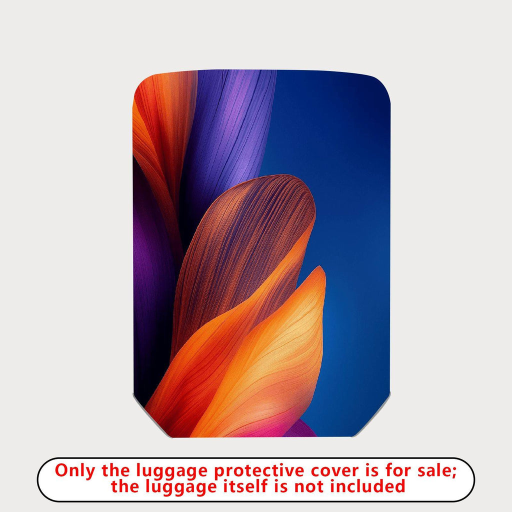 1-Piece Abstract Colorful Vibrant Floral Artistic Luggage  Suitcase Luggage Cover, Stretch Protective Sleeve