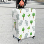 1-Piece Cute Elephant  Tree Plant Jungle  Suitcase Luggage Cover, Stretch Protective Sleeve