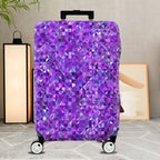 1-Piece Purple Geometric Mosaic Pattern  Suitcase Luggage Cover, Stretch Protective Sleeve