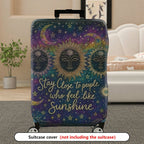 1-Piece Sun Moon Stars Galaxy Cosmic Inspirational  Suitcase Luggage Cover, Stretch Protective Sleeve