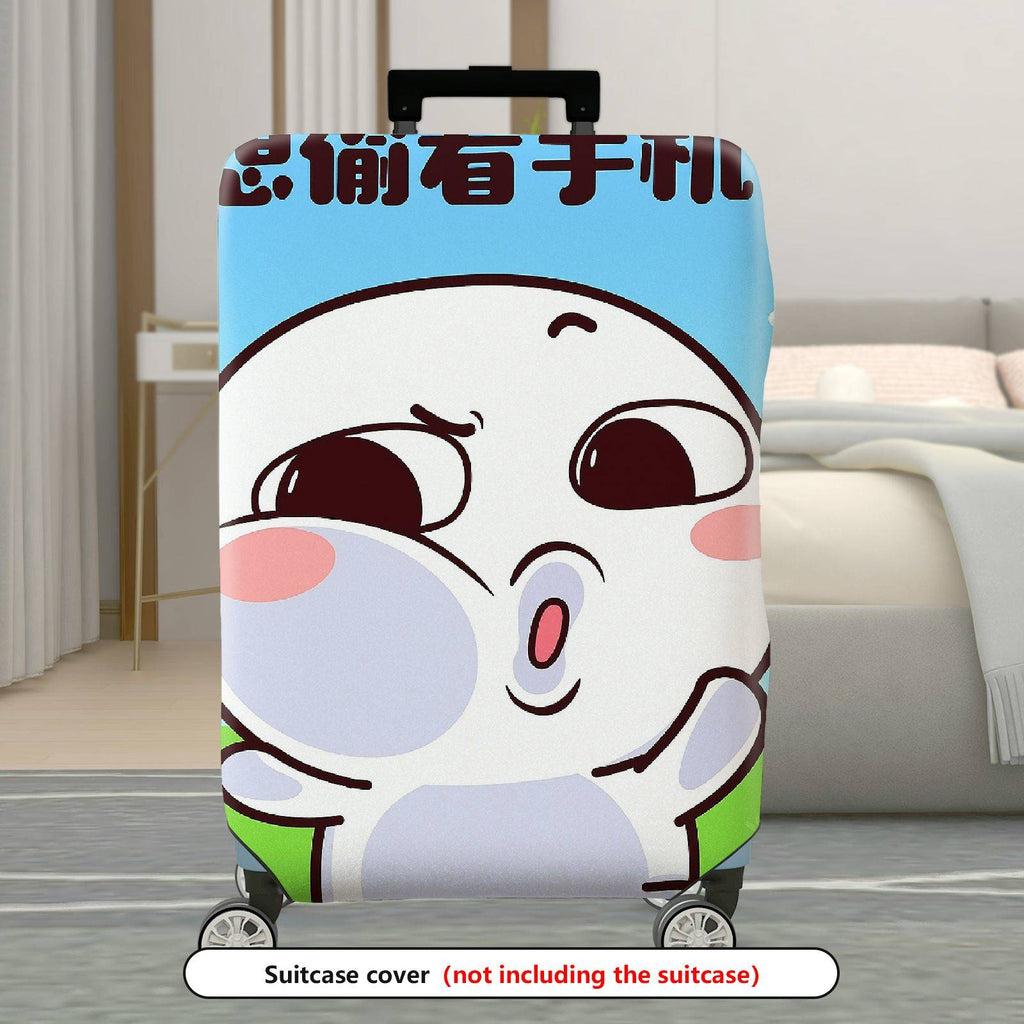 1-Piece Fun Expression Sky Landscape Humor Cute  Suitcase Luggage Cover, Stretch Protective Sleeve