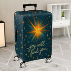 1-Piece Joyful Starburst Inspirational Cosmic Positive Quote Galaxy  Suitcase Luggage Cover, Stretch Protective Sleeve