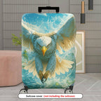 1-Piece Eagle Nature Water Flight Artistic Majestic  Suitcase Luggage Cover, Stretch Protective Sleeve