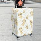 1-Piece Cute  Puppy Dog Polka Dot Spring Travel  Suitcase Luggage Cover, Stretch Protective Sleeve