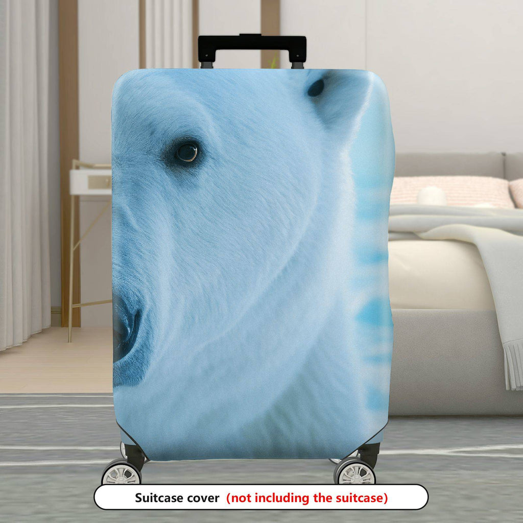 1-Piece Arctic Ice Polar Bear Wildlife Nature Animal  Suitcase Luggage Cover, Stretch Protective Sleeve
