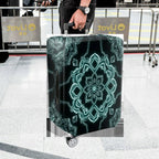 1-Piece Floral Mandala Geometric Pattern  Art  Suitcase Luggage Cover, Stretch Protective Sleeve