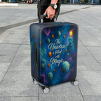 1-Piece Universe Galaxy Space Magic Cosmic Celestial  Suitcase Luggage Cover, Stretch Protective Sleeve