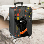 1-Piece Cat Modern Geometric Artistic Colorful  Suitcase Luggage Cover, Stretch Protective Sleeve