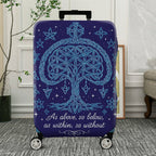 1-Piece Tree of Life Stars Cosmic Spiritual Quote  Suitcase Luggage Cover, Stretch Protective Sleeve