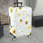 1-Piece Cute Cat Sunflower Bunny Bow Striped  Suitcase Luggage Cover, Stretch Protective Sleeve