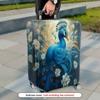 1-Piece Artistic Peacock Floral Abstract Animal Nature  Suitcase Luggage Cover, Stretch Protective Sleeve