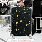 1-Piece Starry Night Golden Stars Constellation Celestial Cosmic  Suitcase Luggage Cover, Stretch Protective Sleeve