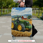 1-Piece Farm Tractor Countryside Barn Wheat Field Landscape  Suitcase Luggage Cover, Stretch Protective Sleeve