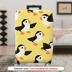 1-Piece Animal Puffin Yellow Vibrant Fun  Suitcase Luggage Cover, Stretch Protective Sleeve