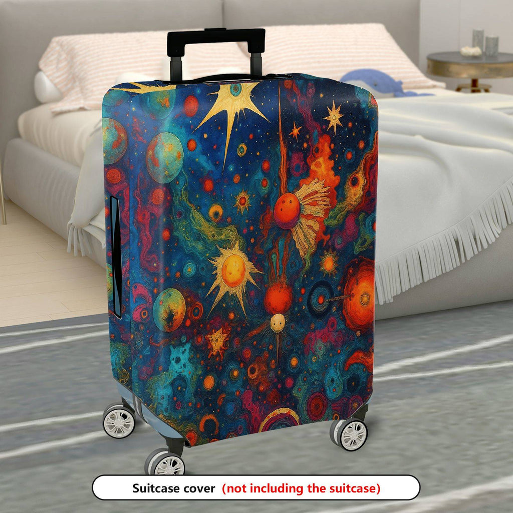 1-Piece Cosmic Starry Space Galaxy Nebula Universe  Suitcase Luggage Cover, Stretch Protective Sleeve