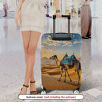 1-Piece Desert Camel Sunset Scenic Nature Artistic  Suitcase Luggage Cover, Stretch Protective Sleeve