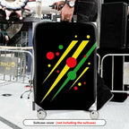 1-Piece Dots Stripes Abstract Colorful Geometric  Suitcase Luggage Cover, Stretch Protective Sleeve