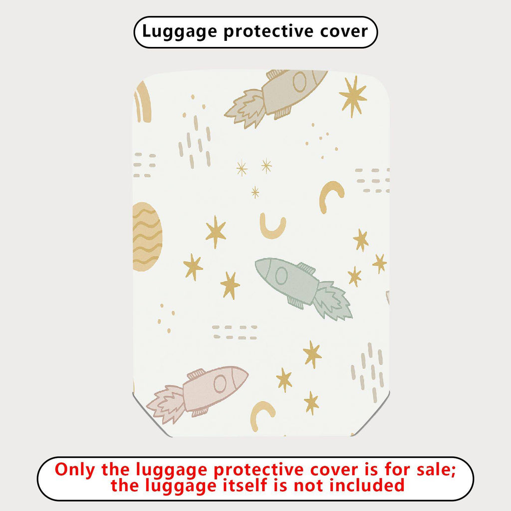 1-Piece Star Rocket Space Astronaut Cosmic Universe  Suitcase Luggage Cover, Stretch Protective Sleeve