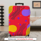1-Piece Abstract Colorful Geometric Pattern Artistic Graphic Creative  Suitcase Luggage Cover, Stretch Protective Sleeve
