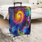 1-Piece Colorful Spiral Galaxy Abstract Cosmic Pattern  Suitcase Luggage Cover, Stretch Protective Sleeve
