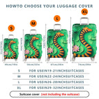 1-Piece Animal Floral Jungle Nature Leaf Frog  Suitcase Luggage Cover, Stretch Protective Sleeve