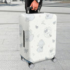 1-Piece Cute Pastel Sheep Bow Heart Star  Suitcase Luggage Cover, Stretch Protective Sleeve