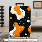 1-Piece Abstract Orange Black White Polka Dot Pattern Graphic Artistic  Suitcase Luggage Cover, Stretch Protective Sleeve