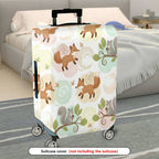 1-Piece Animal Forest Nature Fox Squirrel  Suitcase Luggage Cover, Stretch Protective Sleeve