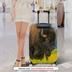 1-Piece Wildlife Bison Nature Landscape Animal Travel  Suitcase Luggage Cover, Stretch Protective Sleeve