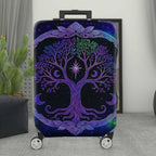 1-Piece Cosmic Night Moon Stars Tree  Suitcase Luggage Cover, Stretch Protective Sleeve