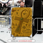 1-Piece Ancient Egyptian Hieroglyphic Ankh Mystical Pyramid  Suitcase Luggage Cover, Stretch Protective Sleeve