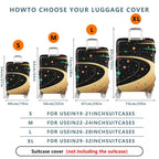 1-Piece Starry Night Cosmic Galaxy Outer Space Traveling  Suitcase Luggage Cover, Stretch Protective Sleeve