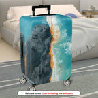1-Piece Ocean Beach Wave Nature Landscape Scenery Aerial View  Suitcase Luggage Cover, Stretch Protective Sleeve