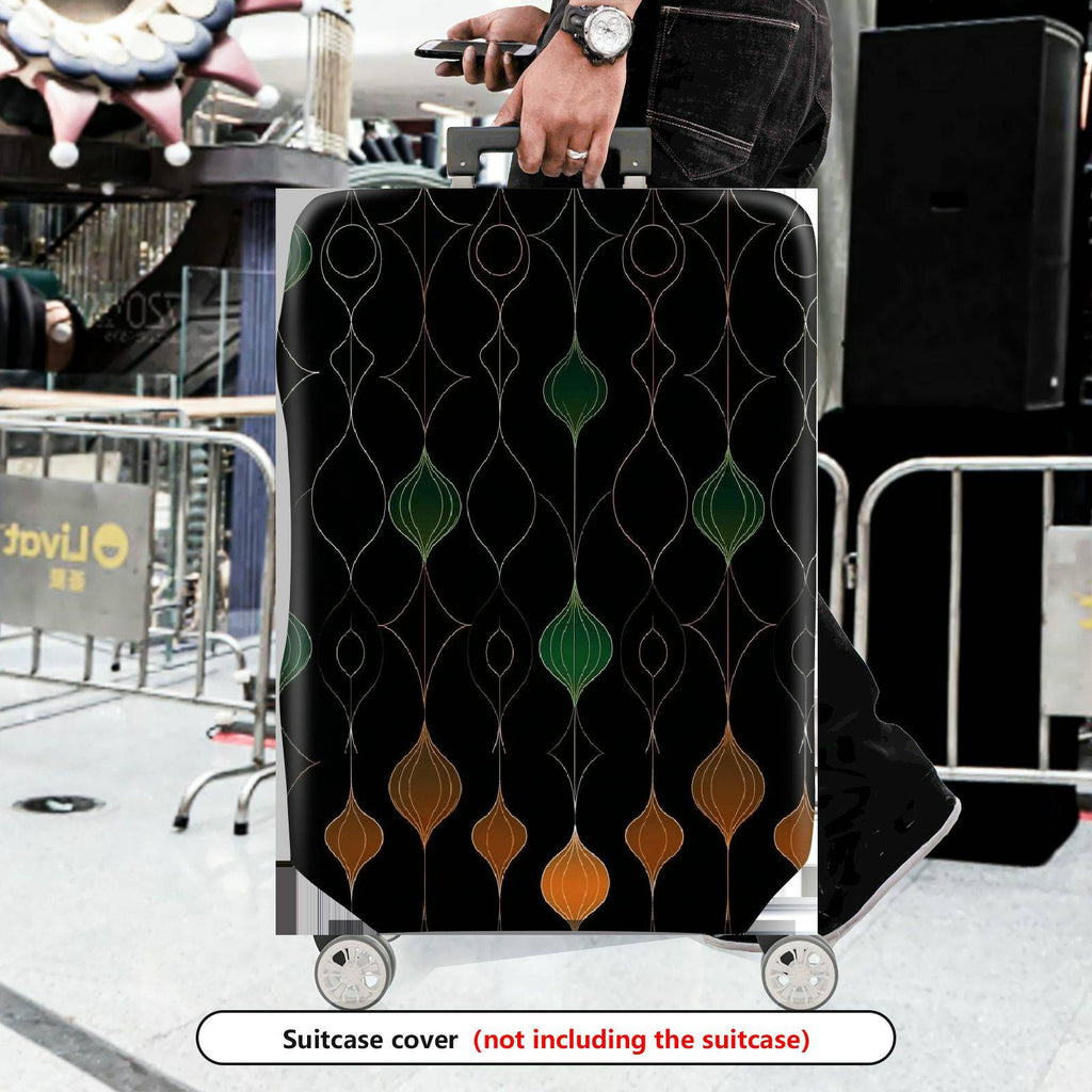 1-Piece Abstract Retro Geometric Minimalist Colorful  Suitcase Luggage Cover, Stretch Protective Sleeve