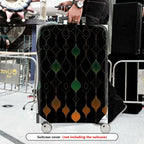 1-Piece Abstract Retro Geometric Minimalist Colorful  Suitcase Luggage Cover, Stretch Protective Sleeve