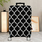 1-Piece Black Geometric Pattern Elegant Stylish Contemporary Modern  Suitcase Luggage Cover, Stretch Protective Sleeve