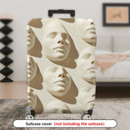 1-Piece Abstract Artistic Beige Elegant Modern Unique  Suitcase Luggage Cover, Stretch Protective Sleeve