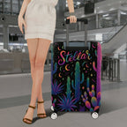 1-Piece Cosmic Cactus Starry Desert Night Travel  Suitcase Luggage Cover, Stretch Protective Sleeve
