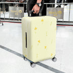 1-Piece Floral Botanical Watercolor Simple Yellow  Suitcase Luggage Cover, Stretch Protective Sleeve