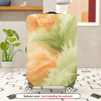 1-Piece Abstract Feather Pattern Pastel Art Style Vibrant  Suitcase Luggage Cover, Stretch Protective Sleeve