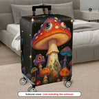 1-Piece Colorful Cosmic Psychedelic Fantasy Mushroom Eye  Suitcase Luggage Cover, Stretch Protective Sleeve