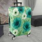 1-Piece Green Floral Nature Abstract Artistic  Suitcase Luggage Cover, Stretch Protective Sleeve
